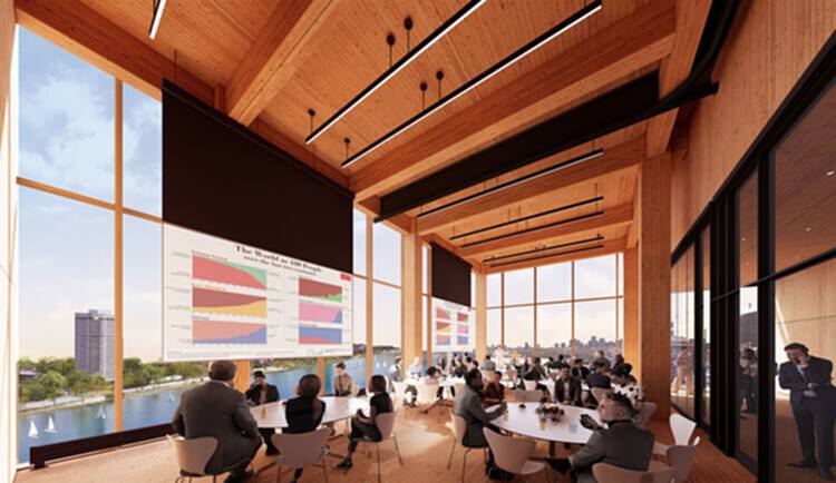 Diller Scofidio + Renfro 为美国波士顿大学设计木构垂直教学楼,减碳 87% - 6 的图像 13